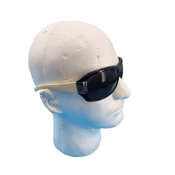 Hoven‎ Melrose Fifth Ave Sunglasses Ivory Frame Rare wrap Y2K - Picture 1 of 7